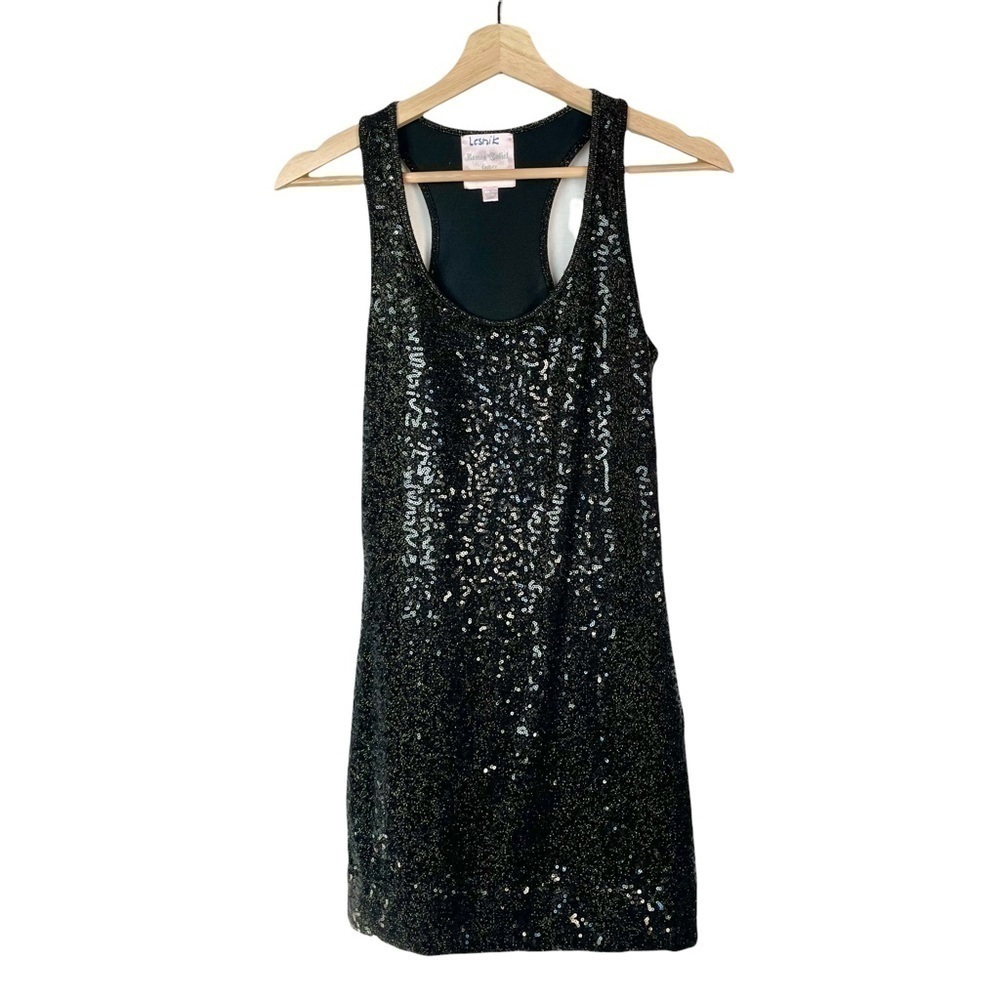 Romeo & Juliet Black & Gold Speck Bodycon Mini Dress S